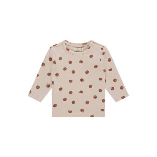 A Tiny Story longsleeve ecru Jongens Stretchkatoen Ronde hals All over print - maat 62 afbeelding