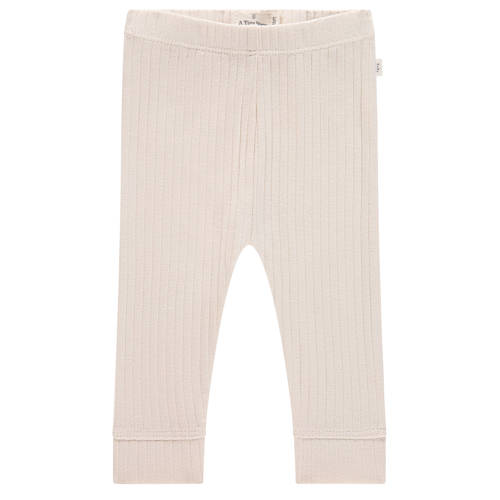 A Tiny Story slim babybroek ecru Jongens Stretchkatoen Effen