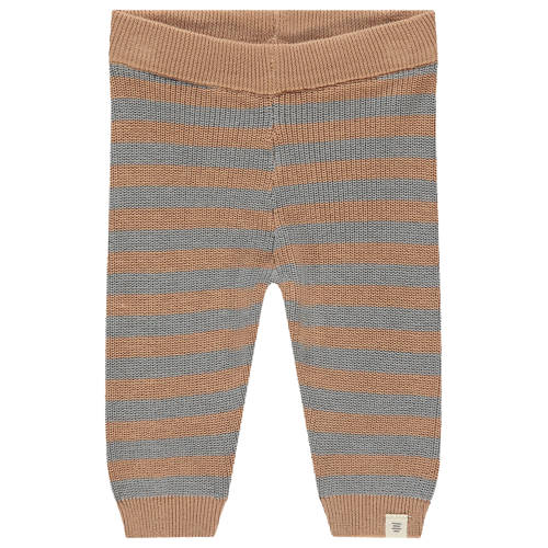 A Tiny Story loose casual broek bruin Jongens Katoen Streep