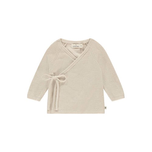 A Tiny Story gebreid vest ecru Jongens Katoen Ronde hals Effen