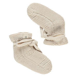 gebreide baby slofjes ecru