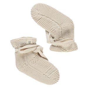 gebreide baby slofjes ecru