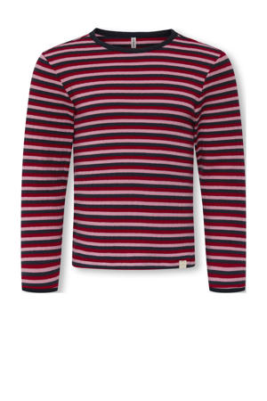 longsleeve donkerblauw rib gebreid