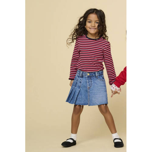 KIDS ONLY MINI longsleeve lila rib gebreid Paars Meisjes Stretchkatoen Ronde hals - maat 116 afbeelding