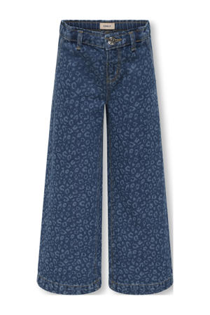 wide leg jeans medium blue denim