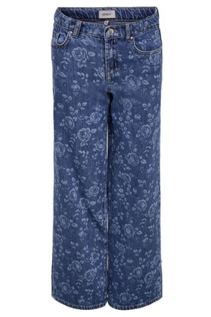 high waist wide leg jeans medium blue denim