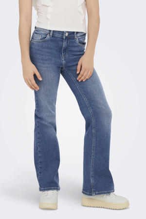 flared jeans medium blue denim