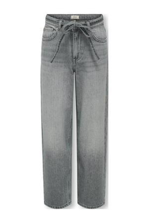 high waist straight leg jeans grey denim