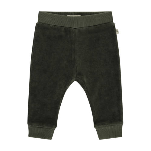 A Tiny Story regular babybroek groen Jongens Katoen Effen