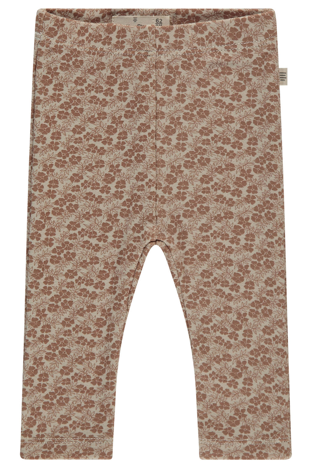 Bruin en beige jongens en meisjes A Tiny Story slim gebloemde legging van stretchkatoen met regular waist en elastische tailleband