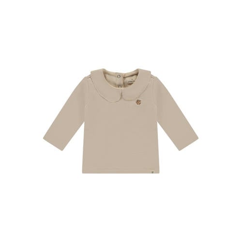 A Tiny Story longsleeve ecru Jongens Stretchkatoen Peter Pan-kraag Effen - maat 62 afbeelding