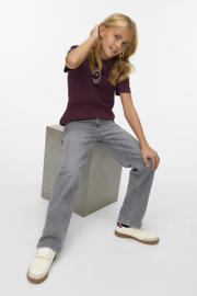 thumbnail: VERO MODA GIRL high waist straight leg jeans grey denim
