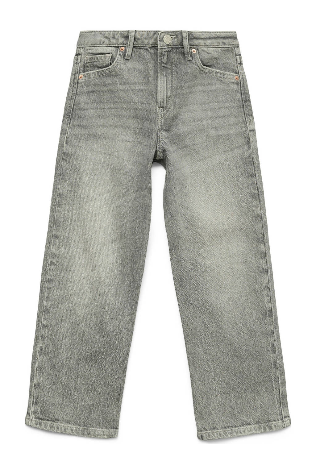 VERO MODA GIRL high waist straight leg jeans grey denim