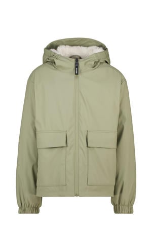 regenjas winter groen