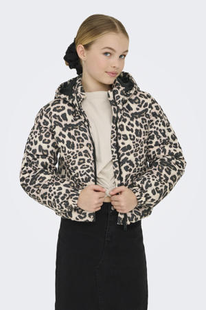 gewatteerde jas beige