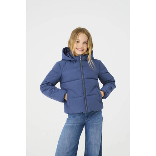 KIDS ONLY GIRL gewatteerde jas blauw Meisjes Polyester Opstaande kraag - maat 134 afbeelding