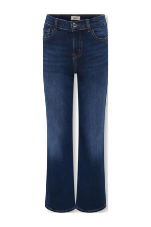 wide leg jeans dark blue denim
