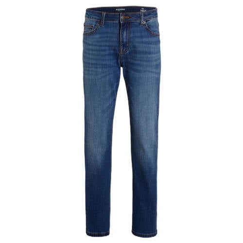 Anytime loose fit jeans medium blue denim Blauw Effen - maat 164 afbeelding