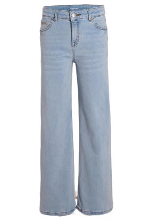 wide leg jeans light blue denim