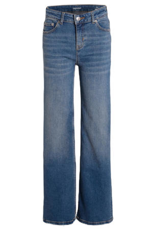 wide leg jeans medium blue denim