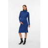 MAMALICIOUS zwangerschaps- en voedings jurk met col fijn gebreid blauw
