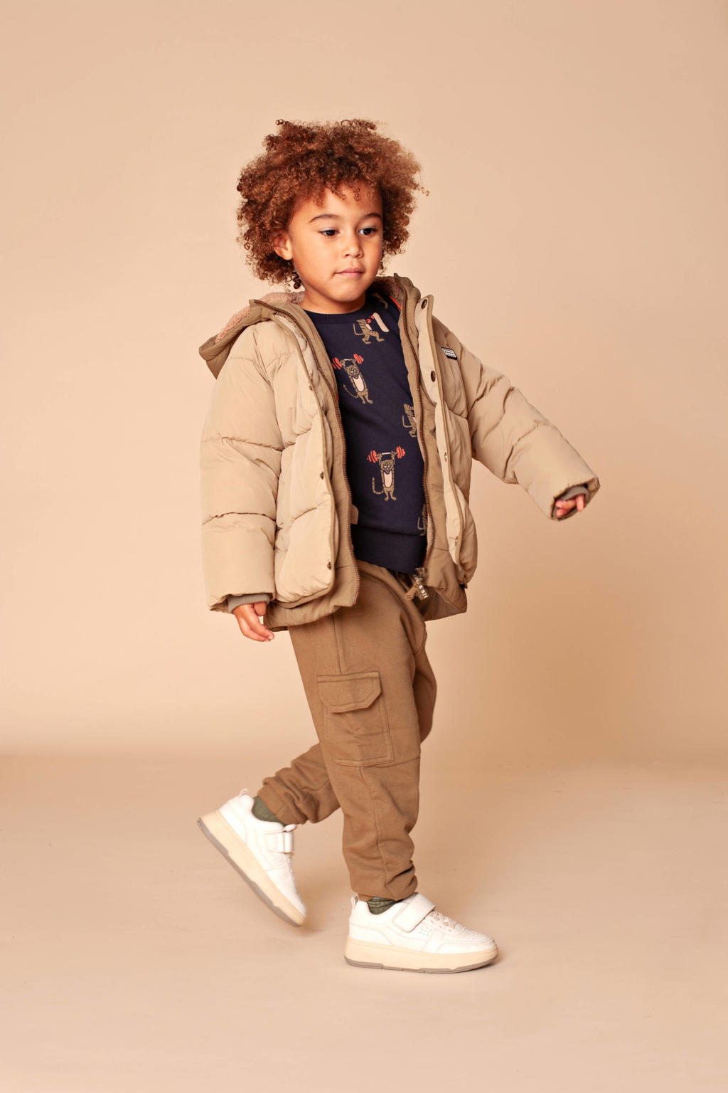 Stains&Stories gewatteerde jas beige