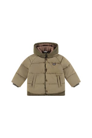 gewatteerde jas beige