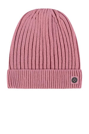 gebreide muts roze