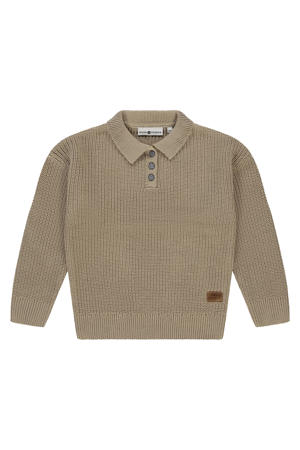 trui beige grof gebreid