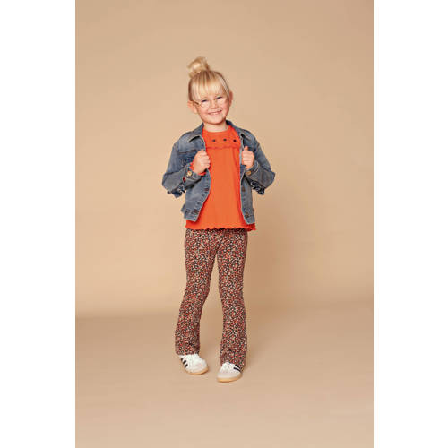 Stains&Stories blousetop rood Meisjes Katoen Ronde hals Effen - maat 128 afbeelding