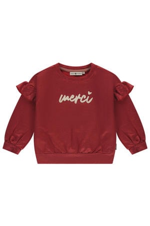 sweater rood met glitter