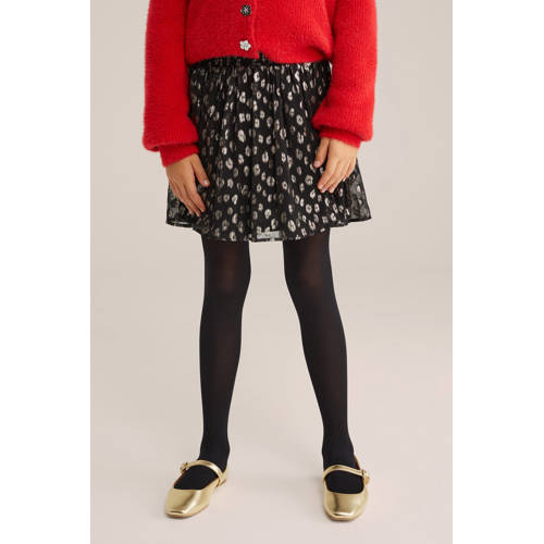 WE Fashion korte rok zwart Meisjes Polyester All over print - maat 110/116 afbeelding