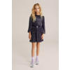 WE Fashion korte jurk met glitter paars