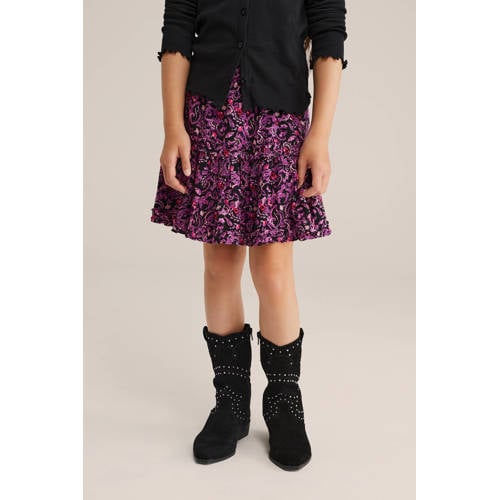 WE Fashion korte rok roze Meisjes Viscose Paisley