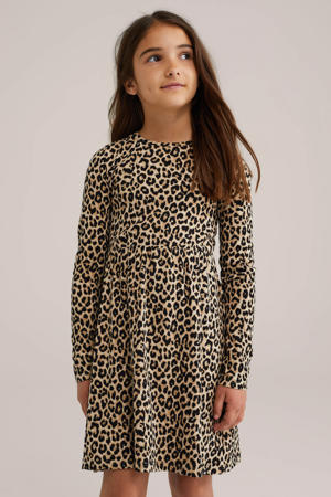 jurk beige/bruin/zwart