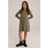WE Fashion jurk beige/bruin/zwart