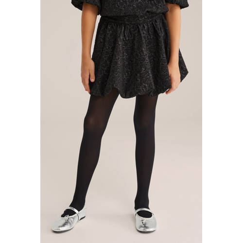 WE Fashion gebloemde ballonrok zwart Meisjes Bloemen - maat 146/152 afbeelding