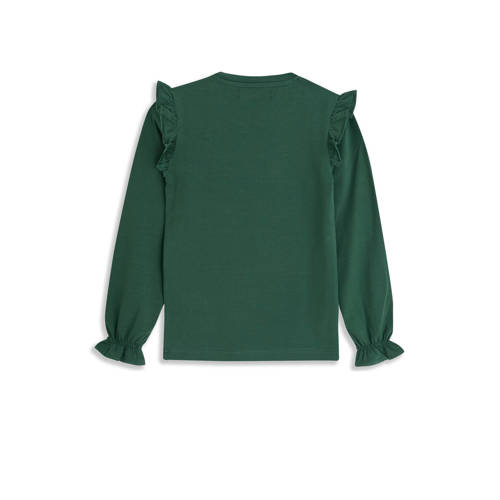 4PRESIDENT longsleeve groen Meisjes Stretchkatoen Ronde hals Tekst - maat 116 afbeelding