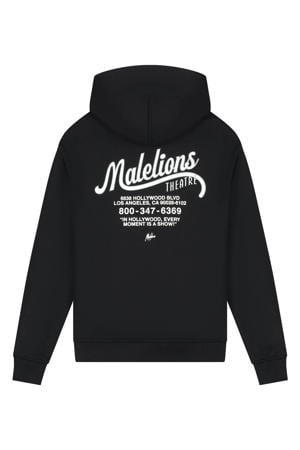 hoodie met backprint zwart