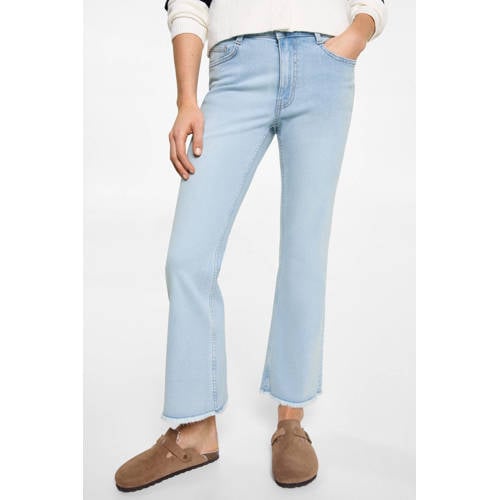 MANGO TEEN flared jeans light blue denim Blauw Meisjes Stretchdenim Effen