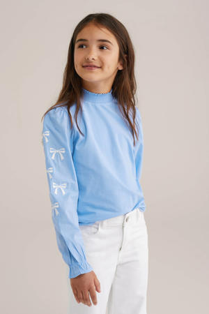 blousetop lichtblauw