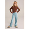 WE Fashion longsleeve bruin rib gebreid