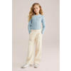 WE Fashion longsleeve lichtblauw rib gebreid