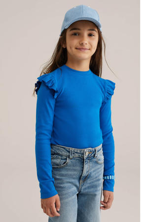 longsleeve rib gebreid blauw