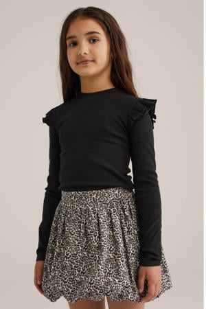 longsleeve zwart rib gebreid