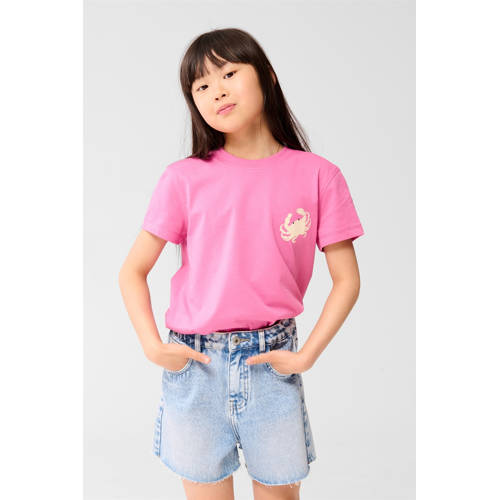 Shoeby T-shirt roze Meisjes Katoen Ronde hals Backprint - maat 158/164 afbeelding