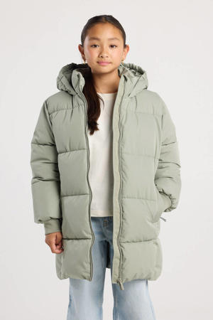 gewatteerde jas mintgroen