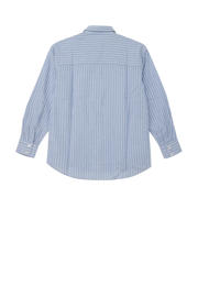 thumbnail: Blauw en witte meisjes s.Oliver blouse van katoen met strepenprint, lange mouwen, klassieke kraag en knoopsluiting