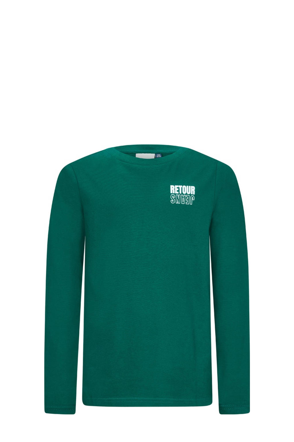 Groene jongens Retour Jeans longsleeve van katoen met backprint, lange mouwen en ronde hals