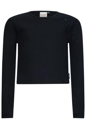 longsleeve zwart rib gebreid